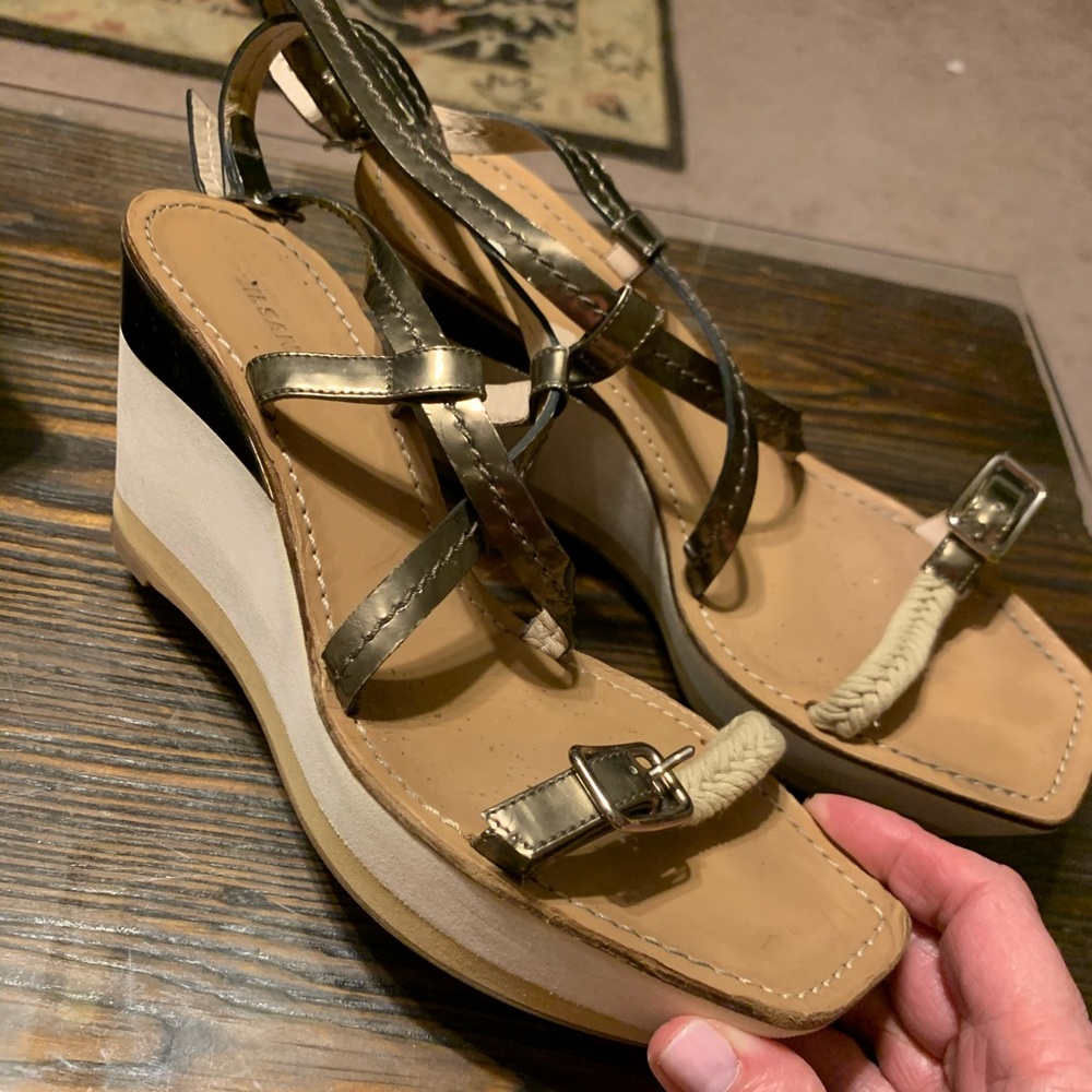 JIL SANDER  Metallic Platform Sandals